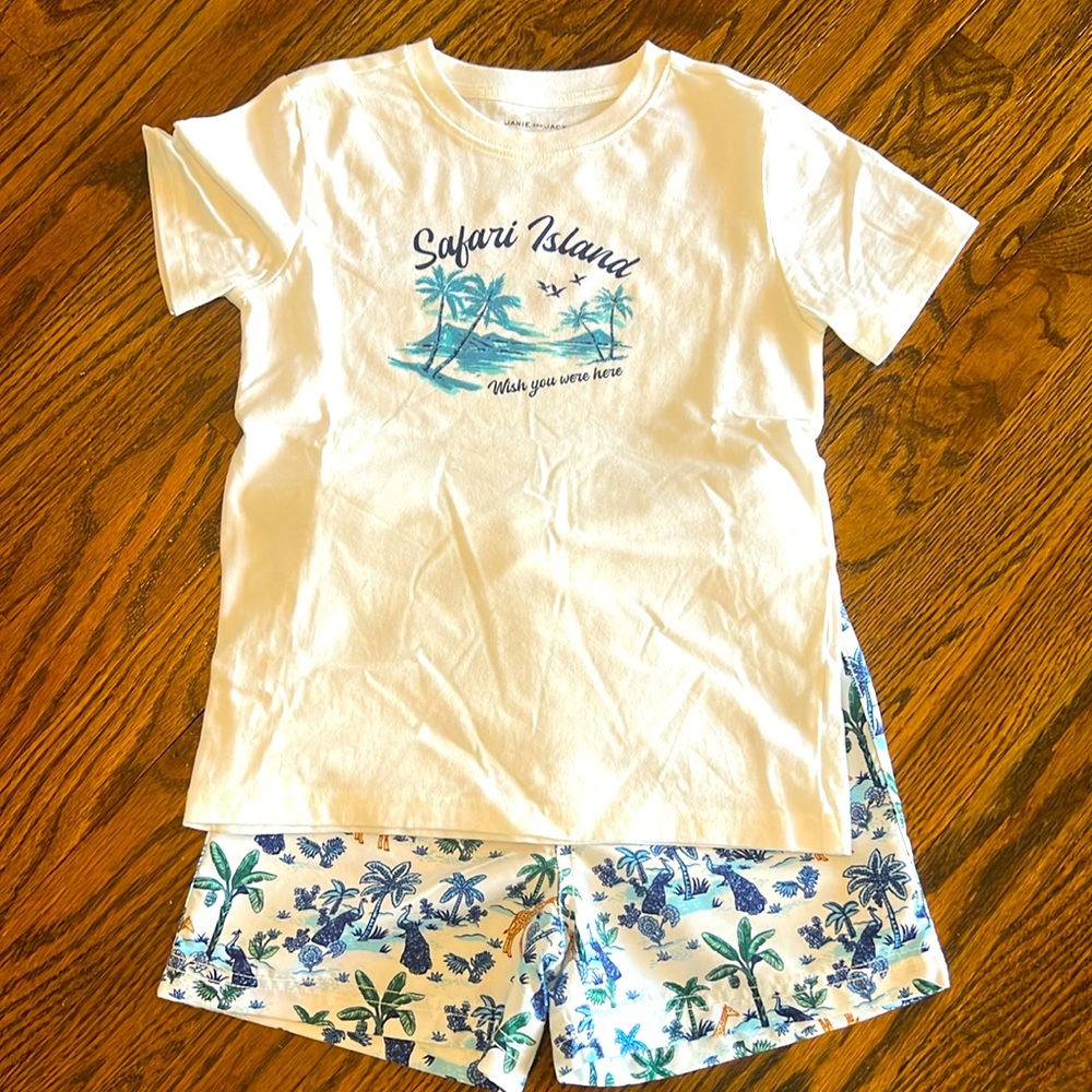 Janie and Jack size 6 new swim set